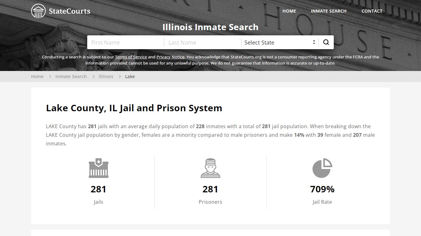 Lake County, IL Inmate Search - StateCourts